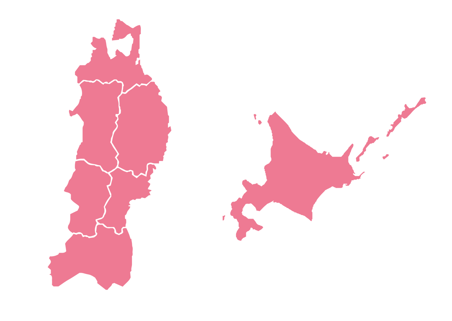北海道・東北の地図